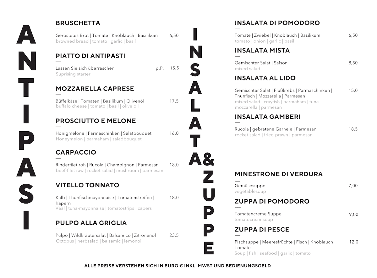 Menu Ristorante Pizzeria Al Lido In Hamburg - Hafencity-2