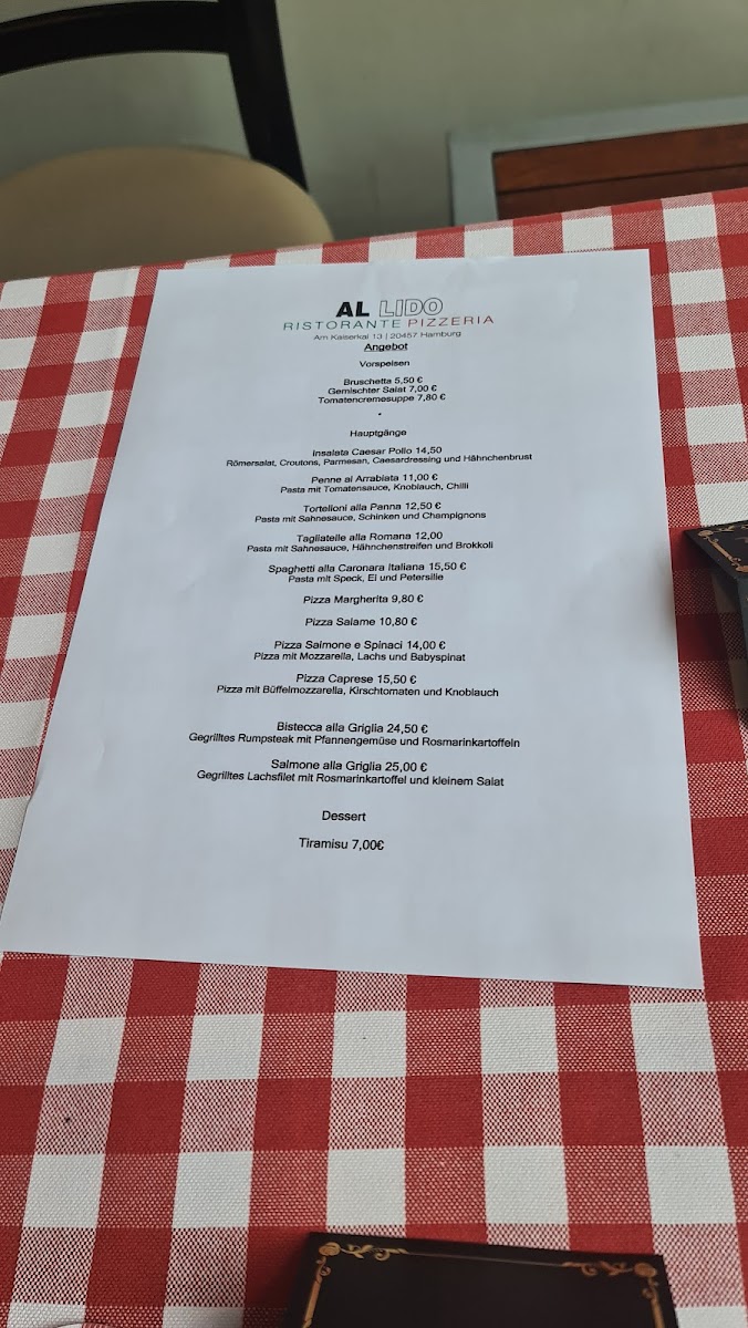 Menu Ristorante Pizzeria Al Lido In Hamburg - Hafencity-8